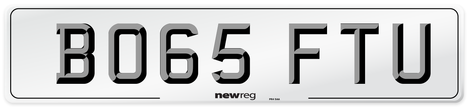 BO65 FTU Number Plate from New Reg